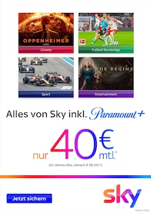 Sky Prospekt "Alles von Sky inkl. Paramount+" mit  Seiten (Hamburg)
