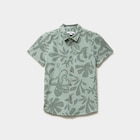 Chemise droite manches courtes coton vert kaki garçon à 9,99 € dans le catalogue La Halle