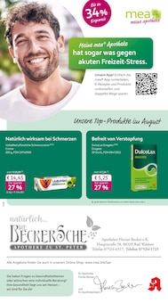 Aktueller mea - meine apotheke Prospekt (Bad Waldsee, 4 Seiten zum blättern mea - meine apotheke Prospekt Unsere August-Angebote mit 4 Seiten