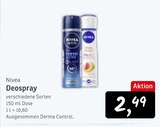 Deospray im Angebot bei Konsum in Dresden Deospray Angebote von Nivea bei Konsum Dresden für 2,49 €