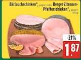 EDEKA Geigant - Bärlauchschinken oder Berger Zitronen-Pfefferschinken Angebot im Prospekt Bärlauchschinken oder Berger Zitronen-Pfefferschinken bei EDEKA im Geigant Prospekt für 1,87 €
