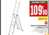 Échelle transformable 3 plans H 4,21 m - HAILO en promo chez Batkor Paris à 109,90 €