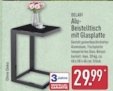 Alu-Beistelltisch mit Glasplatte von Belavi im aktuellen ALDI Nord Prospekt