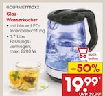 Glas-Wasserkocher im Angebot bei Netto Marken-Discount in Göttingen Glas-Wasserkocher Angebote von GOURMETmaxx bei Netto Marken-Discount Göttingen für 19,99 €