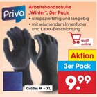 Arbeitshandschuhe Winter im Angebot bei Netto Marken-Discount in Mühlhausen Arbeitshandschuhe Winter Angebote von Priva bei Netto Marken-Discount Mühlhausen für 9,99 €