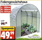 Foliengewächshaus Angebote von Top Garten bei Wreesmann Hoyerswerda für 49,99 €