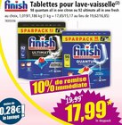 Tablettes pour lave-vaisselle - Finish en promo chez Norma Besançon à 17,99 €