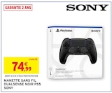 Manette sans fil DualSense noir PS5 - Sony en promo chez Intermarché Ivry-sur-Seine à 74,99 €