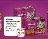 Katzennassfutter Angebote von Whiskas bei GLOBUS Wiesbaden für 3,99 €