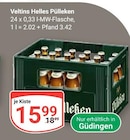 Helles Pülleken von Veltins im aktuellen GLOBUS Prospekt