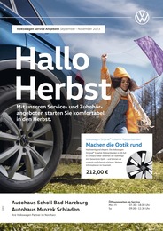 Volkswagen Prospekt für Bad Harzburg: Herbst in Sicht, 1 Seite, 01.09.2023 - 30.11.2023