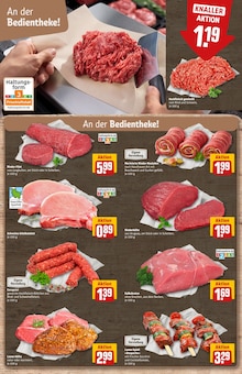 Hackfleisch im aktuellen REWE Prospekt (Kiel) Hackfleisch im REWE Prospekt "Dein Markt" mit 44 Seiten (Kiel)