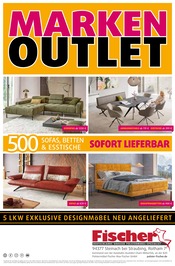 Aktueller Polstermöbel Fischer Prospekt mit Polstermöbel, "MARKEN OUTLET", Seite 1
