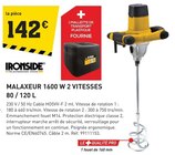 Tout Faire Barbezieux-Saint-Hilaire - Promo Malaxeur 1600 w 2 vitesses 80 / 120 l Promo Malaxeur 1600 w 2 vitesses 80 / 120 l à 142,00 € dans le catalogue Tout Faire à Barbezieux-Saint-Hilaire