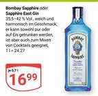 Bombay Sapphire Gin Angebote von Bombay Sapphire bei GLOBUS Saarlouis für 16,99 €