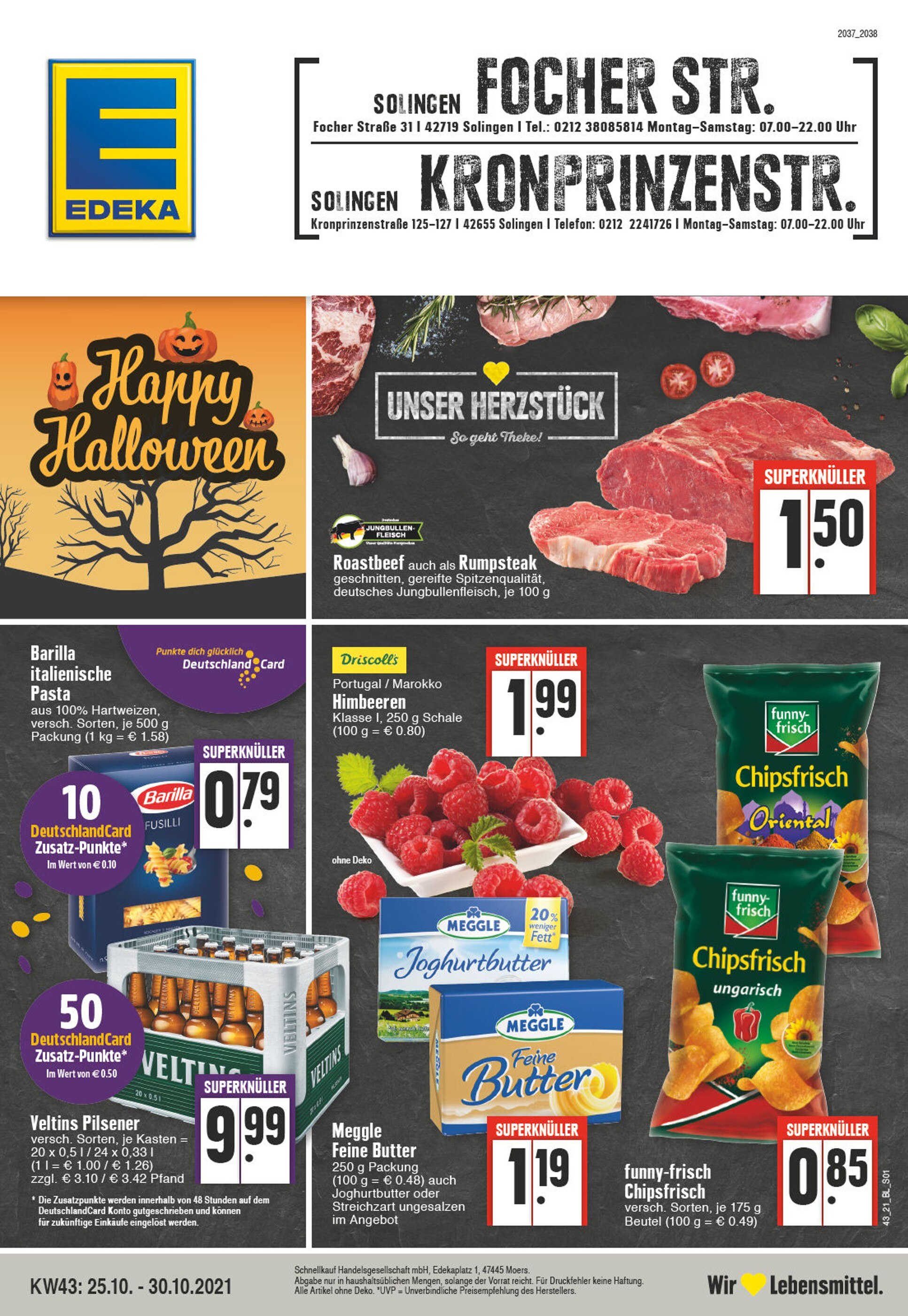 EDEKA Prospekt für Solingen mit 24 Seiten EDEKA Prospekt für Solingen: "Aktuelle Angebote", 24 Seiten, 25.10.2021 - 30.10.2021