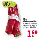 Spitzpaprika rot Angebote von BIO bei E center Weinheim für 1,99 €