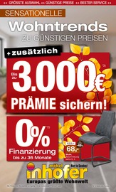 Aktueller Möbel Inhofer Möbel & Einrichtung Prospekt in Adlersteige und Umgebung, "Wohntrends zu günstigen Preisen!" mit 12 Seiten, 17.09.2025 - 11.10.2025