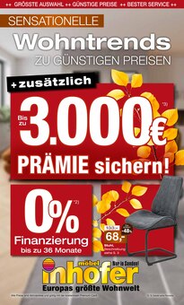 Aktueller Möbel Inhofer Prospekt "Wohntrends zu günstigen Preisen!" Seite 1 von 12 Seiten
