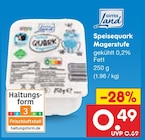 Speisequark Magerstufe Angebote von Gutes Land bei Netto Marken-Discount Rostock für 0,49 €