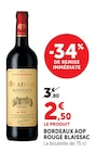 Bordeaux AOP Rouge - Blaissac en promo chez U Express Aix-en-Provence à 2,50 €