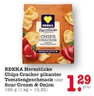 Aktuelle Chips Angebote bei E center in Ludwigshafen (Rhein) Aktuelles Chips Cracker pikanter Tomatengeschmack Angebot bei E center in Ludwigshafen (Rhein) ab 1,29 €