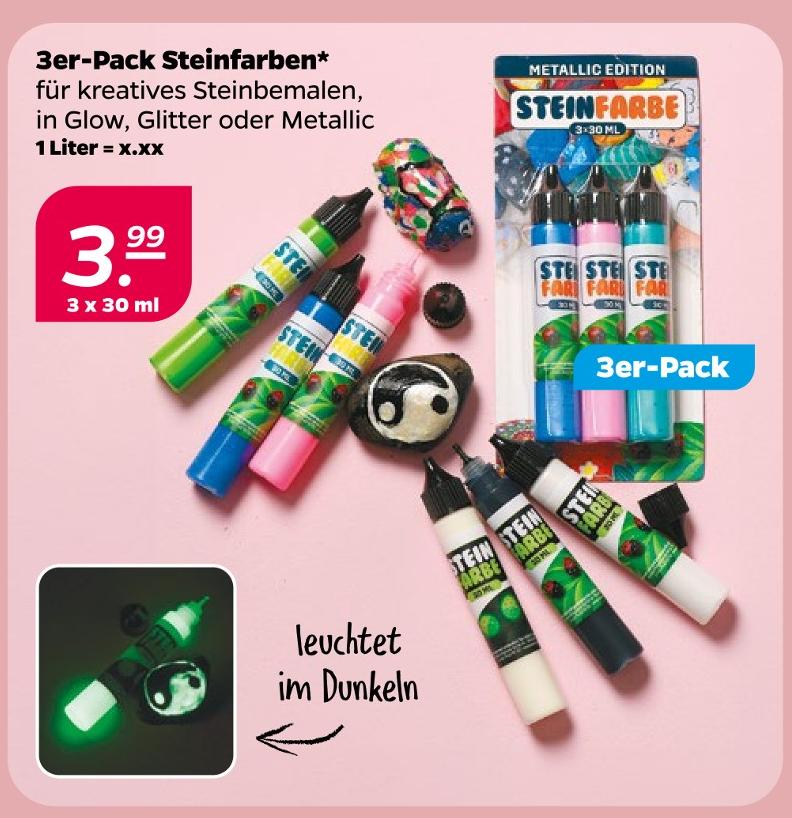 3er-Pack Steinfarben