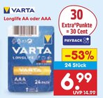Longlife AA oder AAA im Angebot bei Netto Marken-Discount in Potsdam Longlife AA oder AAA Angebote von VARTA bei Netto Marken-Discount Potsdam für 6,99 €
