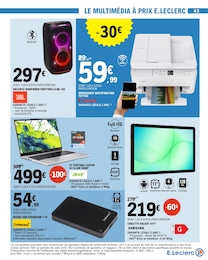 Prix et réduction Disque Dur Externe dans le prospectus E.Leclerc en cours Offre Disque Dur Externe dans le catalogue E.Leclerc du moment à la page 45
