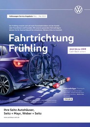 Volkswagen Prospekt "Fahrtrichtung Frühling" für Immenstadt, 1 Seite, 01.03.2023 - 31.05.2023 Volkswagen Prospekt "Fahrtrichtung Frühling" für Immenstadt, 1 Seite, 01.03.2023 - 31.05.2023