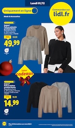 Offre Pull cachemire femme dans le catalogue Lidl du moment à la page 92