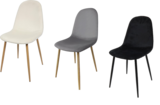 Chaise Tonia velours pieds bois en promo chez Maxi Bazar Chaise Tonia velours pieds bois dans le catalogue Maxi Bazar