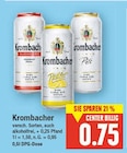 Alkoholfrei oder Radler oder Pils von Krombacher im aktuellen E center Prospekt für 0,75 €