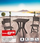 Set balcon Rigoletto pliant 1 table + 2 chaises en promo chez Cora Rennes à 49,99 €