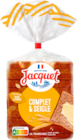 PAIN DE MIE COMPLET ET SEIGLE JACQUET - JACQUET - Auchan Hypermarché à Dieppe PAIN DE MIE COMPLET ET SEIGLE JACQUET - JACQUET en promo chez Auchan Hypermarché Dieppe à 1,89 €