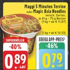 5 Minuten Terrine oder Magic Asia Noodles Angebote von Maggi bei E center Euskirchen für 0,79 €