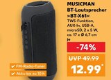 BT-Lautsprecher »BT-X61« im Angebot bei Kaufland in Amberg BT-Lautsprecher »BT-X61« Angebote von MUSICMAN bei Kaufland Amberg für 12,99 €