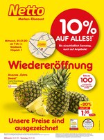 Netto Marken-Discount Prospekt "Wiedereröffnung - 10% auf alles", 6 Seiten, für Gelsenkirchen, 22.01.2020 - 25.01.2020 Netto Marken-Discount Prospekt "Wiedereröffnung - 10% auf alles", 6 Seiten, für Gelsenkirchen, 22.01.2020 - 25.01.2020