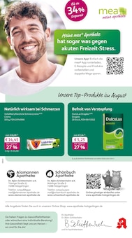 mea - meine apotheke Prospekt Unsere August-Angebote mit 4 Seiten
