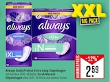 Aktuelles Always Daily Protect Extra Long Slipeinlagen, Fresh Normal Slipeinlagen Angebot bei Marktkauf in Stuttgart ab 2,59 €