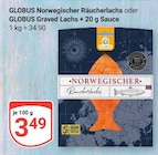 Norwegischer Räucherlachs oder Graved Lachs + 20 g Sauce bei GLOBUS im Kaiserslautern Prospekt für 3,49 €