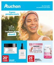 Prospectus Auchan Hypermarché à Paris, "Les bons plans d'avril", 6 pages de promos valables du 03/04/2024 au 23/04/2024