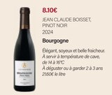 Pinot Noir 2024 - JEAN CLAUDE BOISSET - Monoprix Aubervilliers à Aubervilliers Pinot Noir 2024 - JEAN CLAUDE BOISSET en promo chez Monoprix Aubervilliers Aubervilliers à 8,10 €