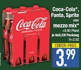 Coca-Cola, Fanta, Sprite oder mezzo mix im Angebot bei E center in Germering Coca-Cola, Fanta, Sprite oder mezzo mix Angebote von Coca-Cola bei E center Germering für 3,99 €