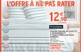 Parure housse de couette 2 personnes et 2 taies d'oreiller Alba - Domédia en promo chez Intermarché Angers à 12,90 €