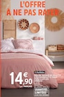 PARURE HOUSSE DE COUETTE 2 PERSONNES ET 2 TAIES D'OREILLER LÉA - DOMÉDIA en promo chez Intermarché Nanterre à 14,90 €