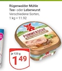 Tee- oder Leberwurst im Angebot bei GLOBUS in Salzgitter Tee- oder Leberwurst Angebote von Rügenwalder Mühle bei GLOBUS Salzgitter für 1,49 €