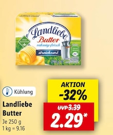 Butter von Landliebe im aktuellen Lidl Prospekt für 2.29€