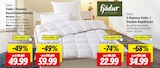 Feder-/Daunen-Kassettenbettdecke, 3-Kammer Feder-/Daunen-Kopfkissen Angebote von Fjödur bei Lidl Aalen für 49,99 €