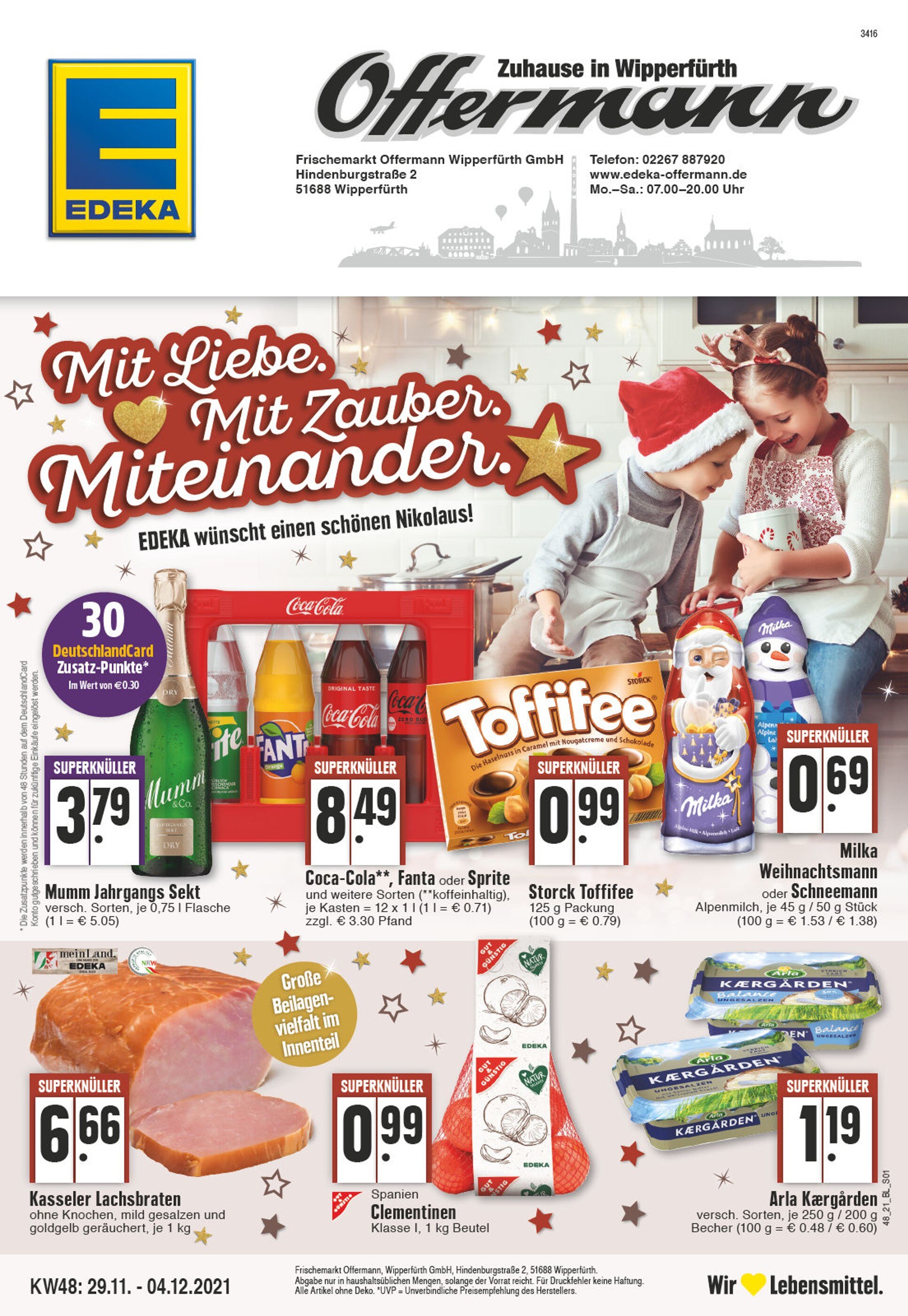 EDEKA Prospekt für Wipperfürth mit 24 Seiten EDEKA Prospekt für Wipperfürth: "Aktuelle Angebote", 24 Seiten, 29.11.2021 - 04.12.2021